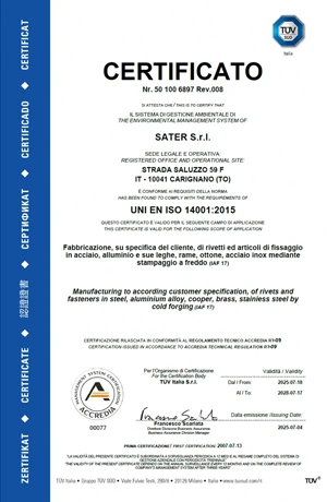 Certificazione ISO 14001:2015