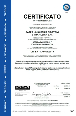 ISO 9001:2015 certification